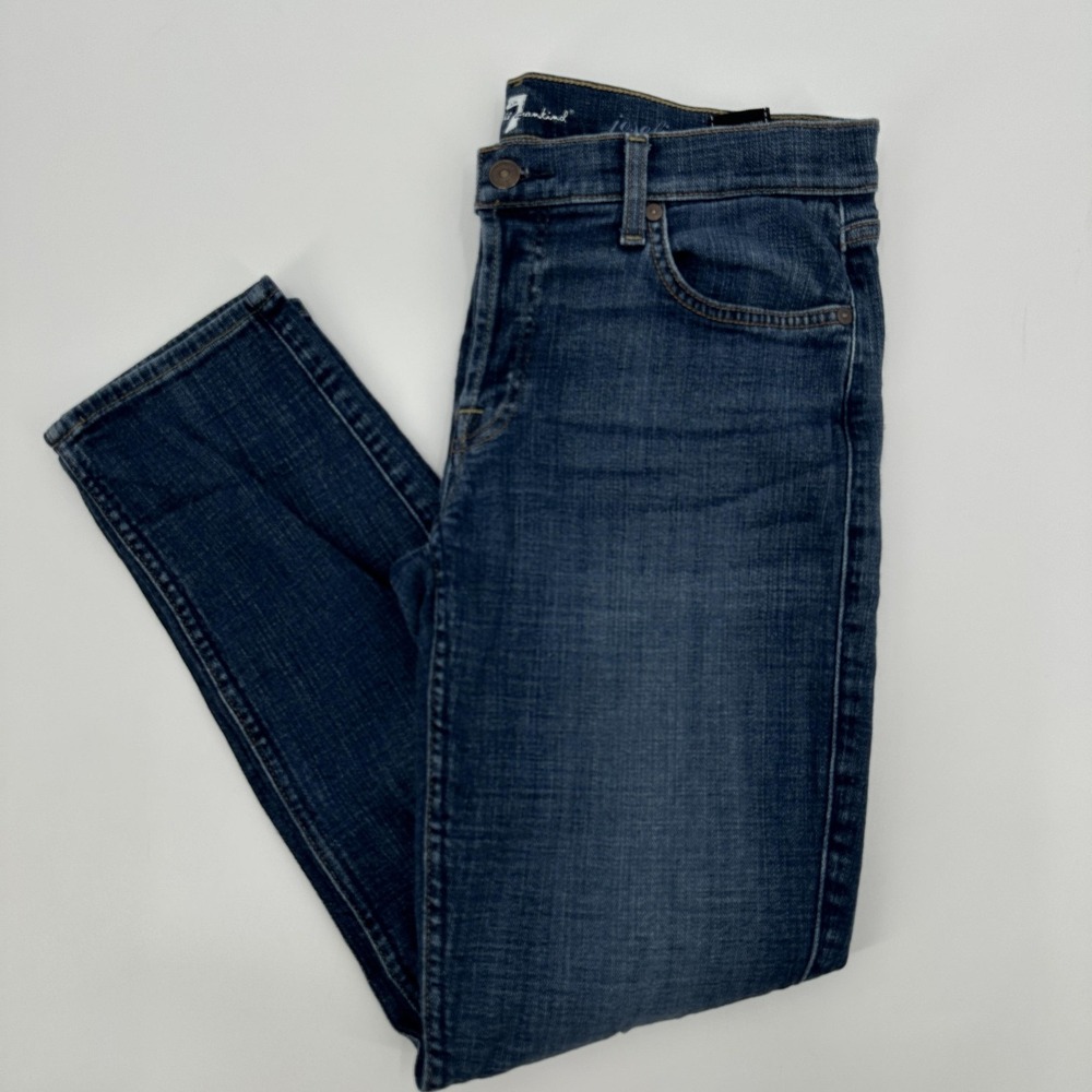 7 For All Mankind Jeans Womens 27 Blue Denim Josefina Skinny Boyfriend Stretch